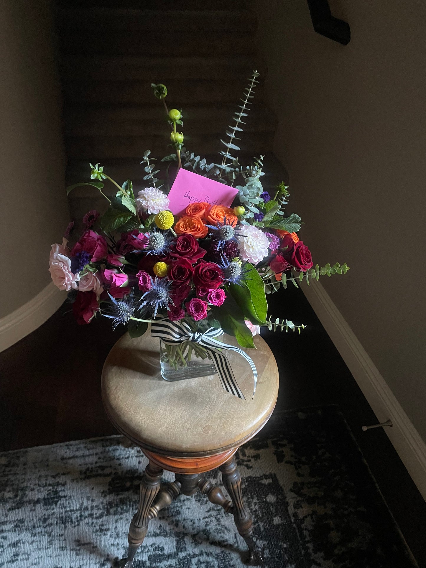 Moody Fall Flower Arrangement – Luxurious Dark Blooms by Bud Weismiller Flowers Las Vegas