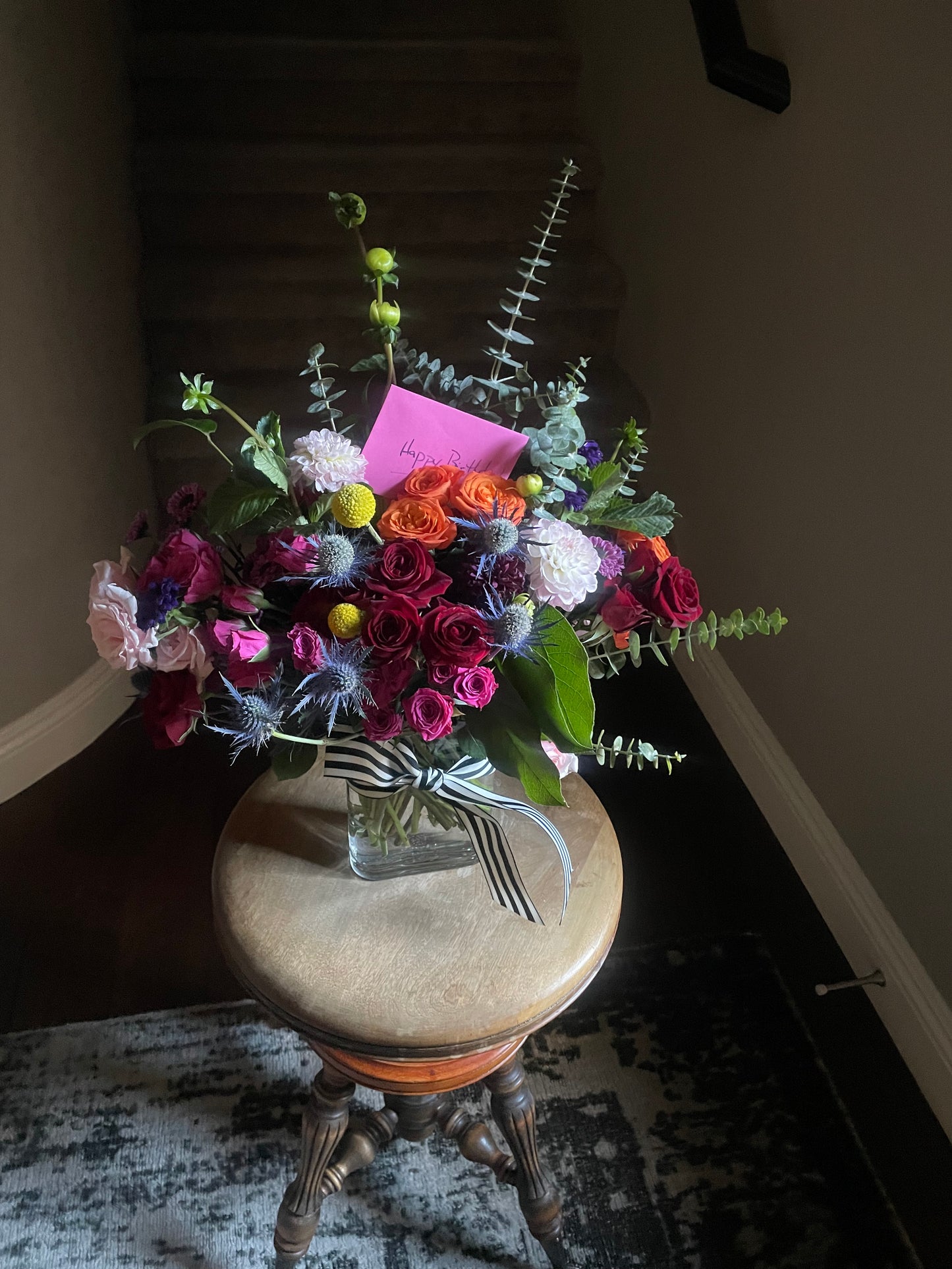 Moody Fall Flower Arrangement – Luxurious Dark Blooms by Bud Weismiller Flowers Las Vegas