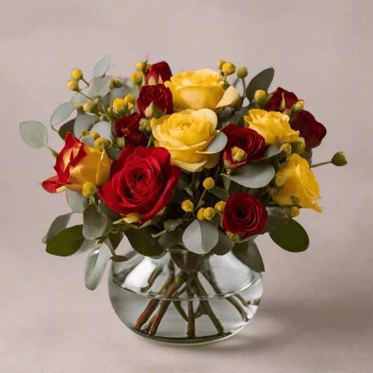 Sunburst Spray Mixed Rose Bouquet - Bud Weismiller Florist and Flower Delivery