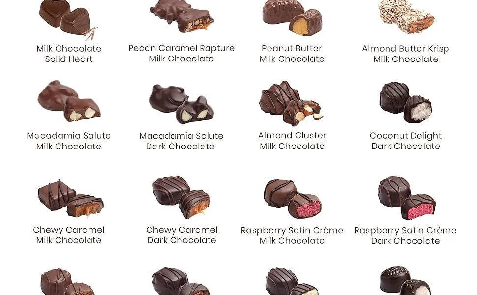 Ethel M Chocolates Taste of Las Vegas Chocolate 16-Piece Sampler – Premium Assorted Gift Box - Bud Weismiller Flowers