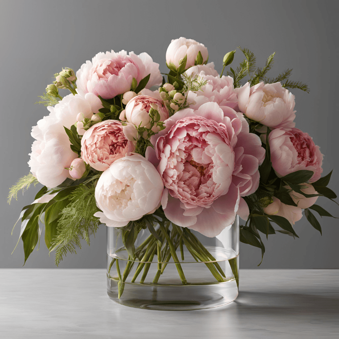 Classic Peony Arrangement – Timeless Elegance in Every Bloom - Bud Weismiller Flowers