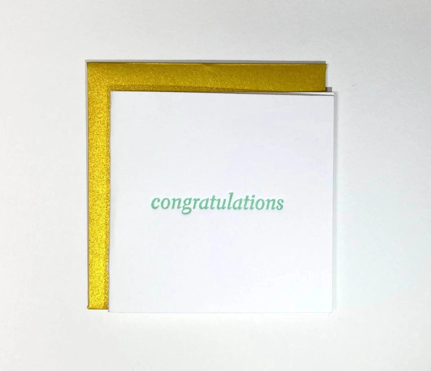 Congratulations Letter Press Tiny Card Henderson and Las Vegas - Bud Weismiller Flowers