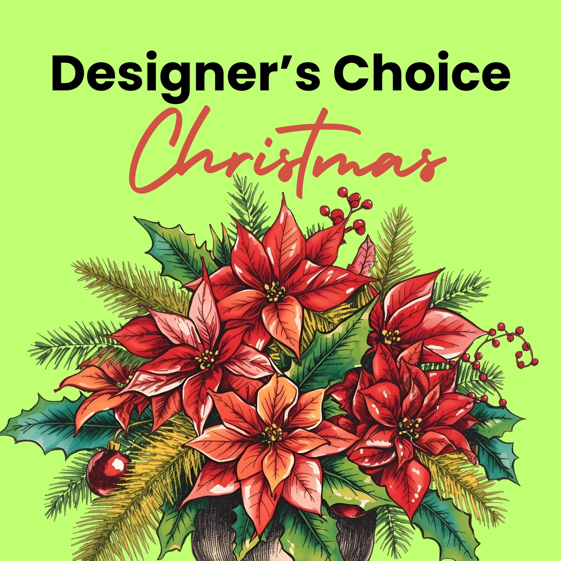 Christmas Flower Arrangement Designer’s Choice - Bud Weismiller Florist and Flower Delivery