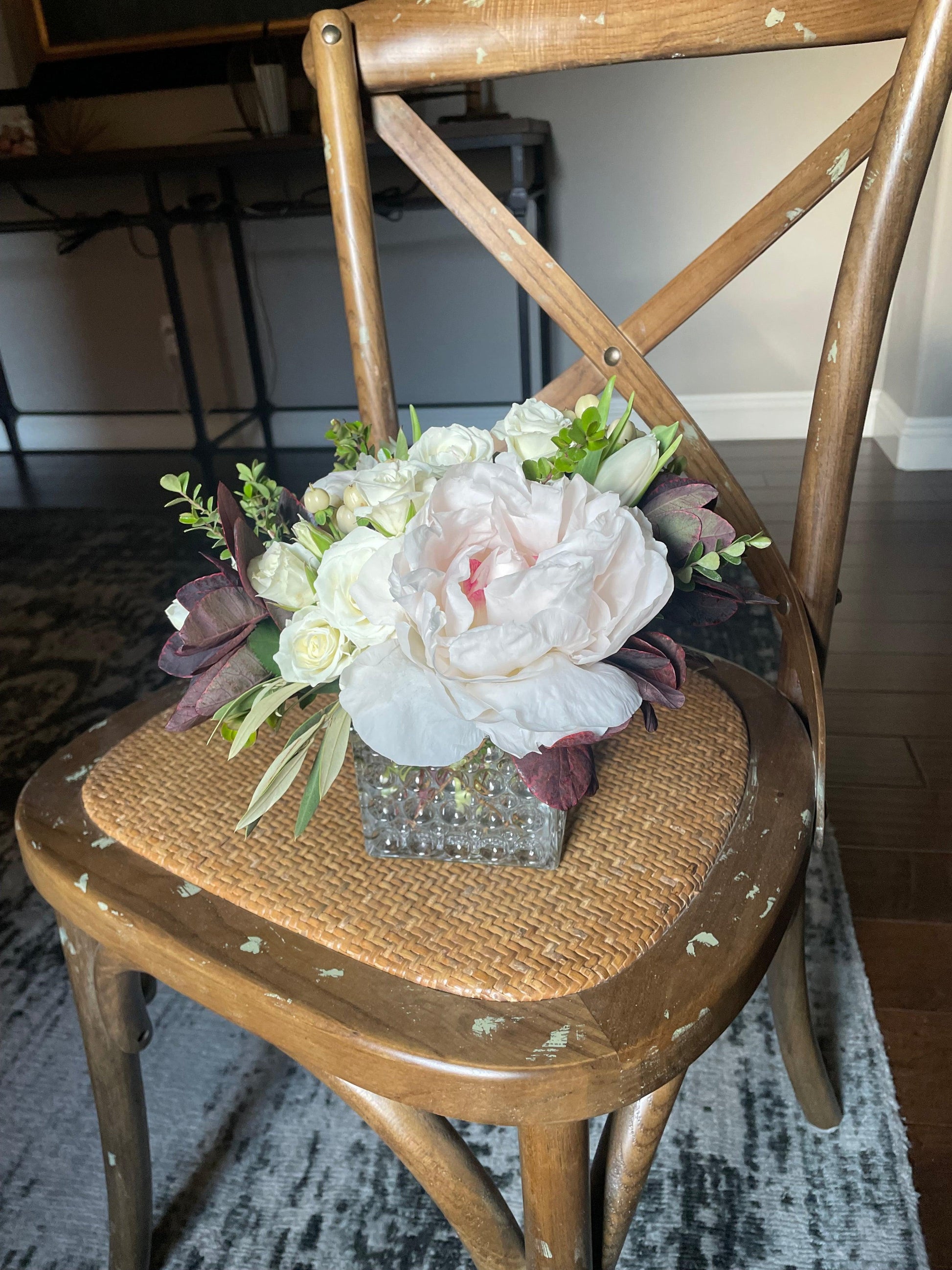 Royal Peony Arrangement – A Regal Blend of Peonies, Tulips, and Spray Roses - Bud Weismiller Flowers