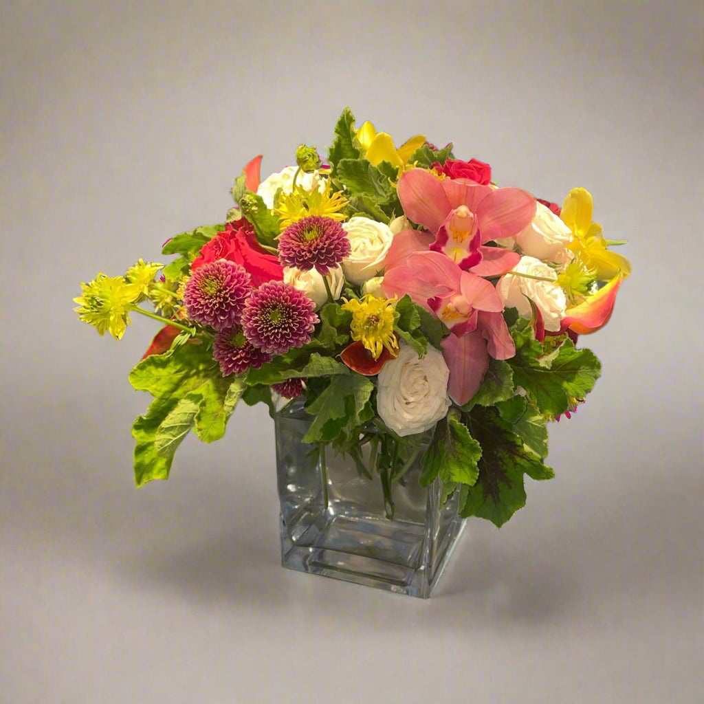 Vibrant Garden Bliss - Luxury Floral Arrangement - Bud Weismiller Flowers