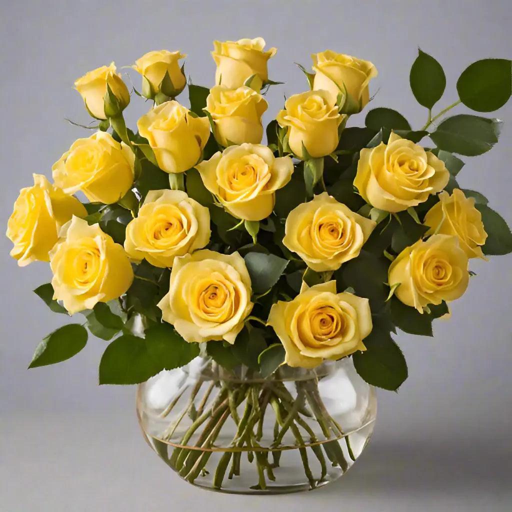 More Than A Dozen Yellow Roses - Bud Weismiller Flowers