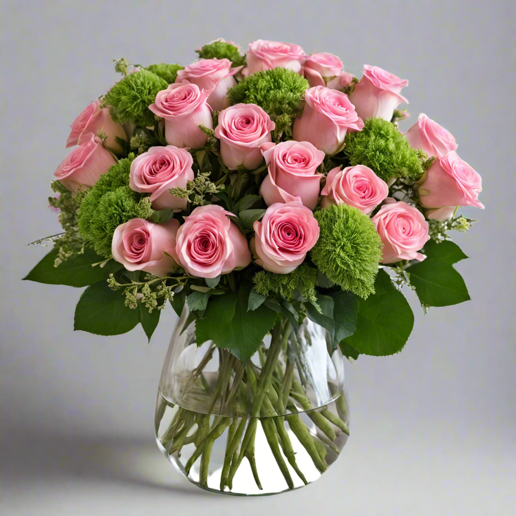 Pink Roses By The Dozen - Classic and Elegant Same-Day Delivery Throughout Las Vegas - Bud Weismiller Flowers