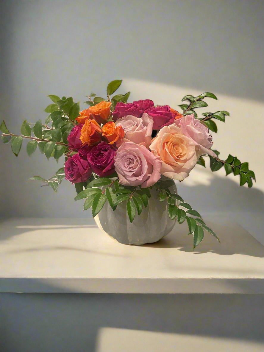 Pumpkin Spice & Everything Nice – Autumn Rose Bouquet - Bud Weismiller Flowers