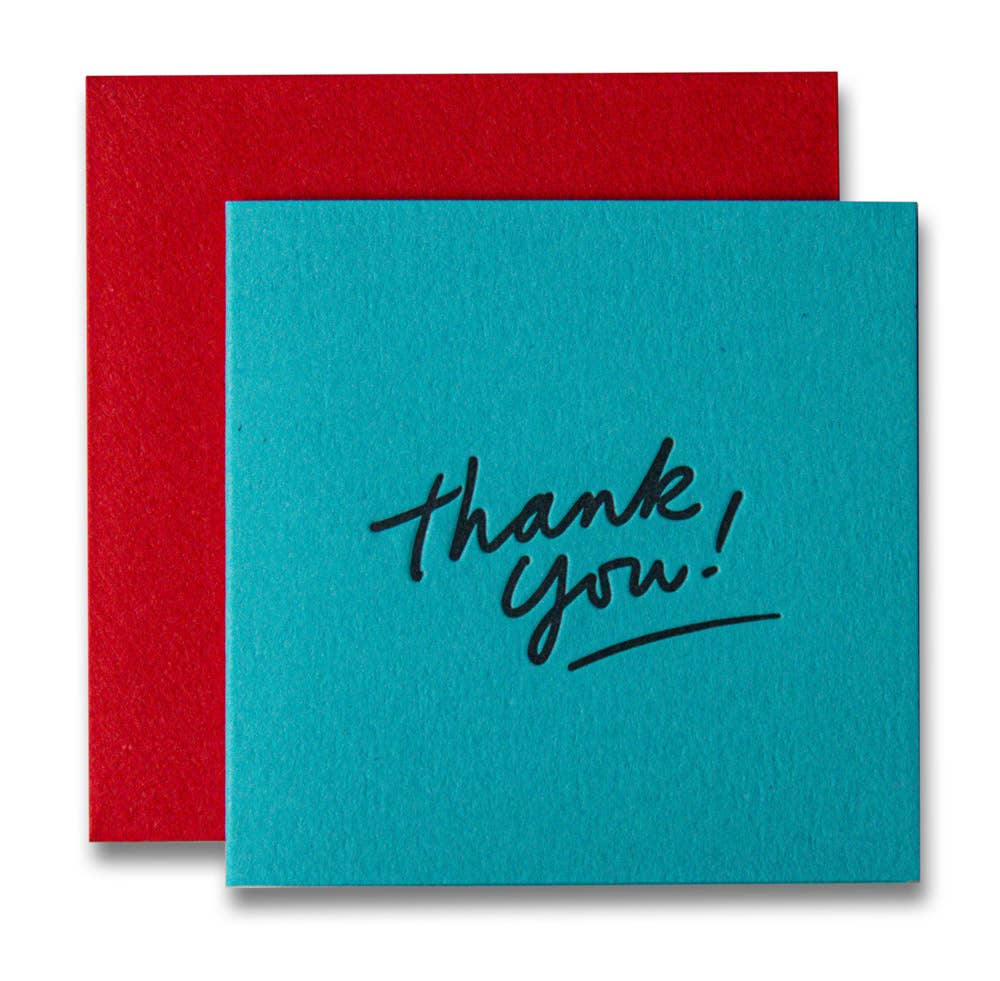 Show Gratitude With Our Thank You Letterpress Tiny Card - Bud Weismiller Flowers