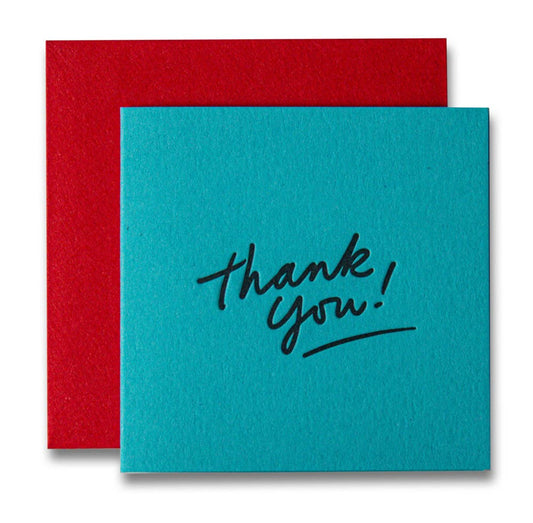 Show Gratitude With Our Thank You Letterpress Tiny Card - Bud Weismiller Flowers