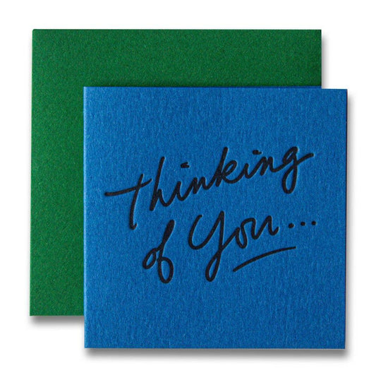 Thinking of You Letterpress Tiny Card | Same-Day Delivery Las Vegas - Bud Weismiller Flowers