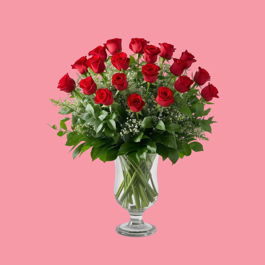 Classic Valentine 2.0 - Two Dozen, Long-Stemmed Red Roses