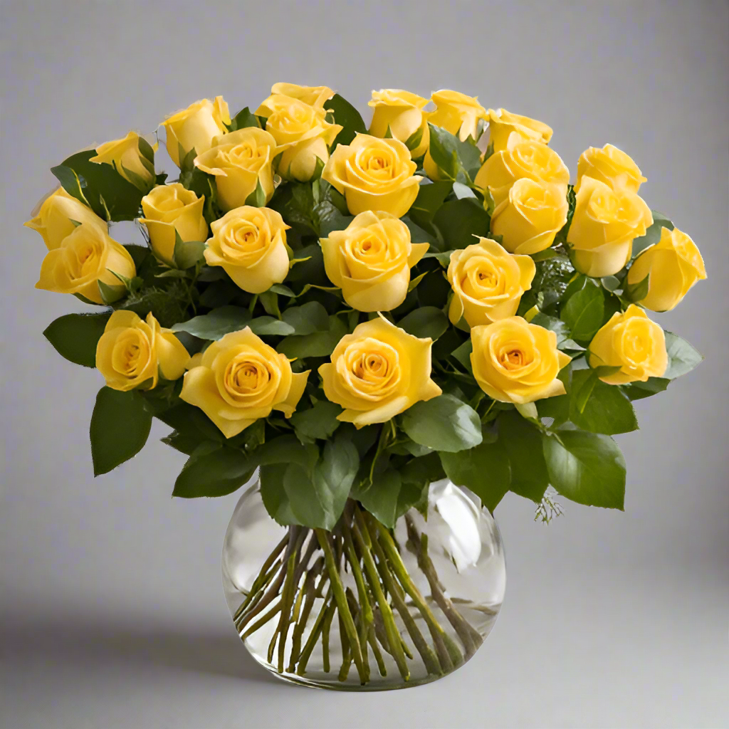 More Than A Dozen Yellow Roses - Bud Weismiller Flowers